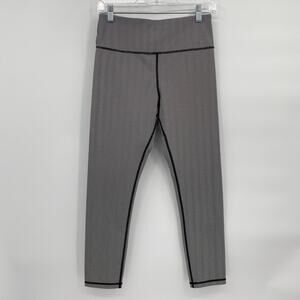 Zyia Active Black & White Chevron Print Hi-Rise High Waisted Leggings Size 8 10